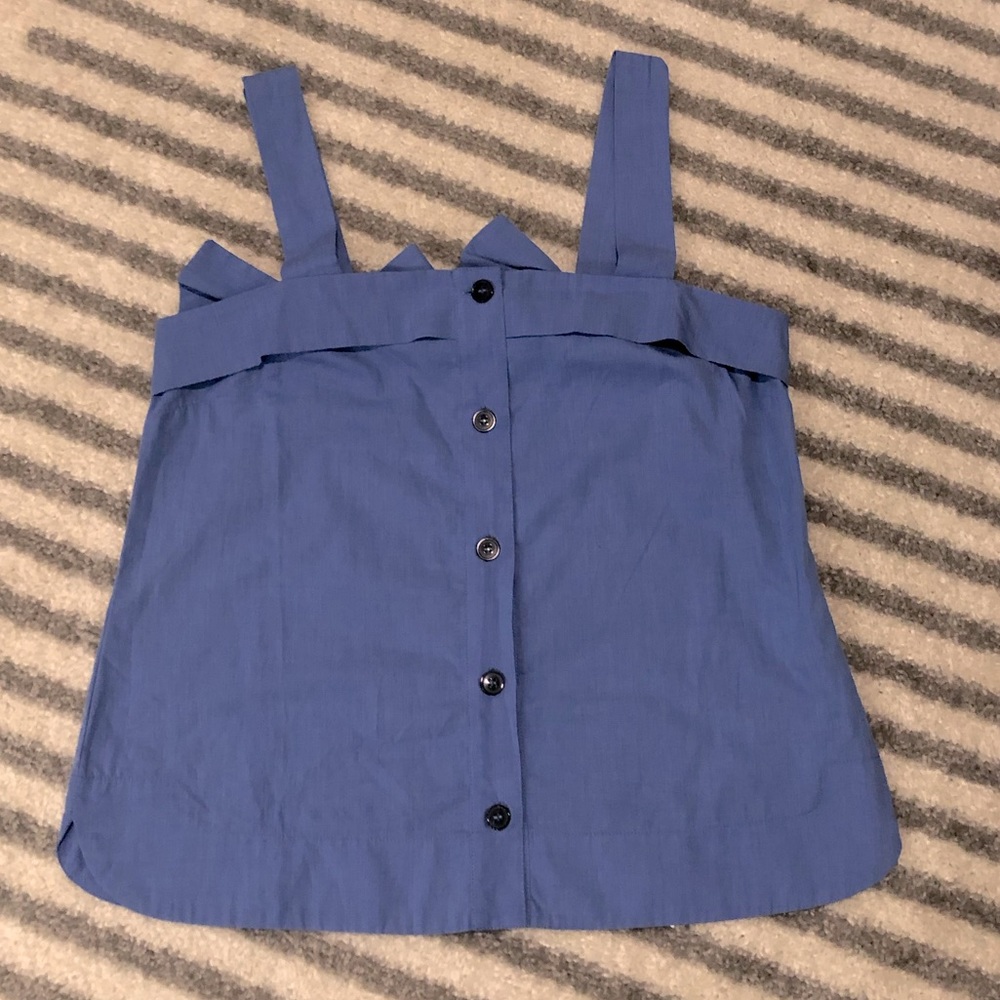 Like New Tank Top w/ Buttoned Front & Bows on Back